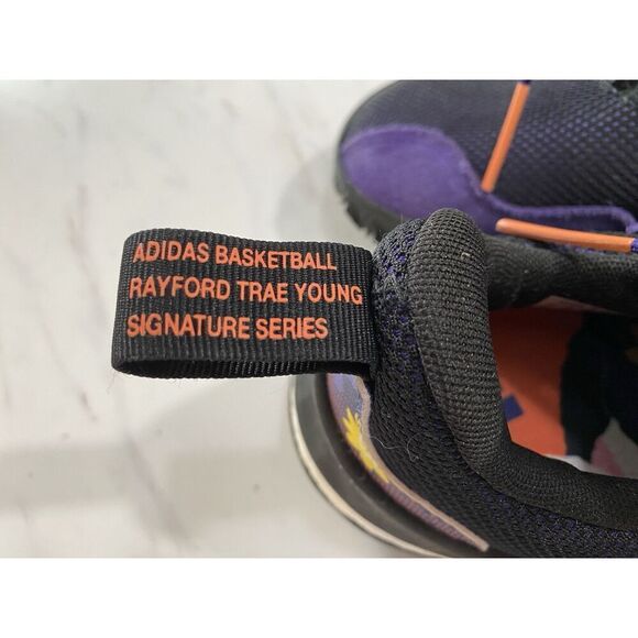 Adidas  Trae Young 1 Black Purple Orange Kids Size 5.5